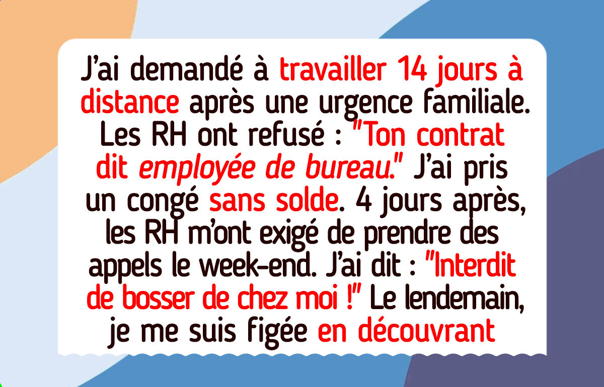 J’ai refusé de répondre aux appels professionnels le week-end, et maintenant les RH s’en sont mêlées