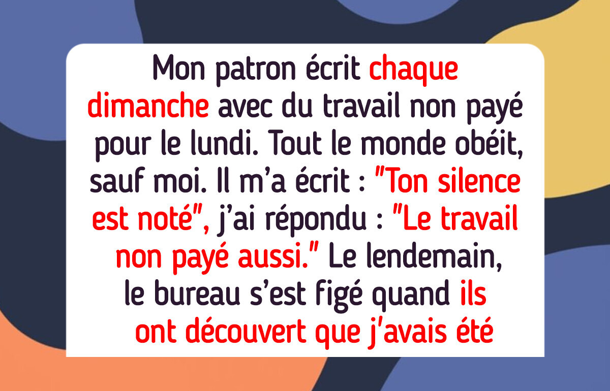 Je refuse de travailler gratuitement le week-end, et maintenant les RH montent un dossier contre moi