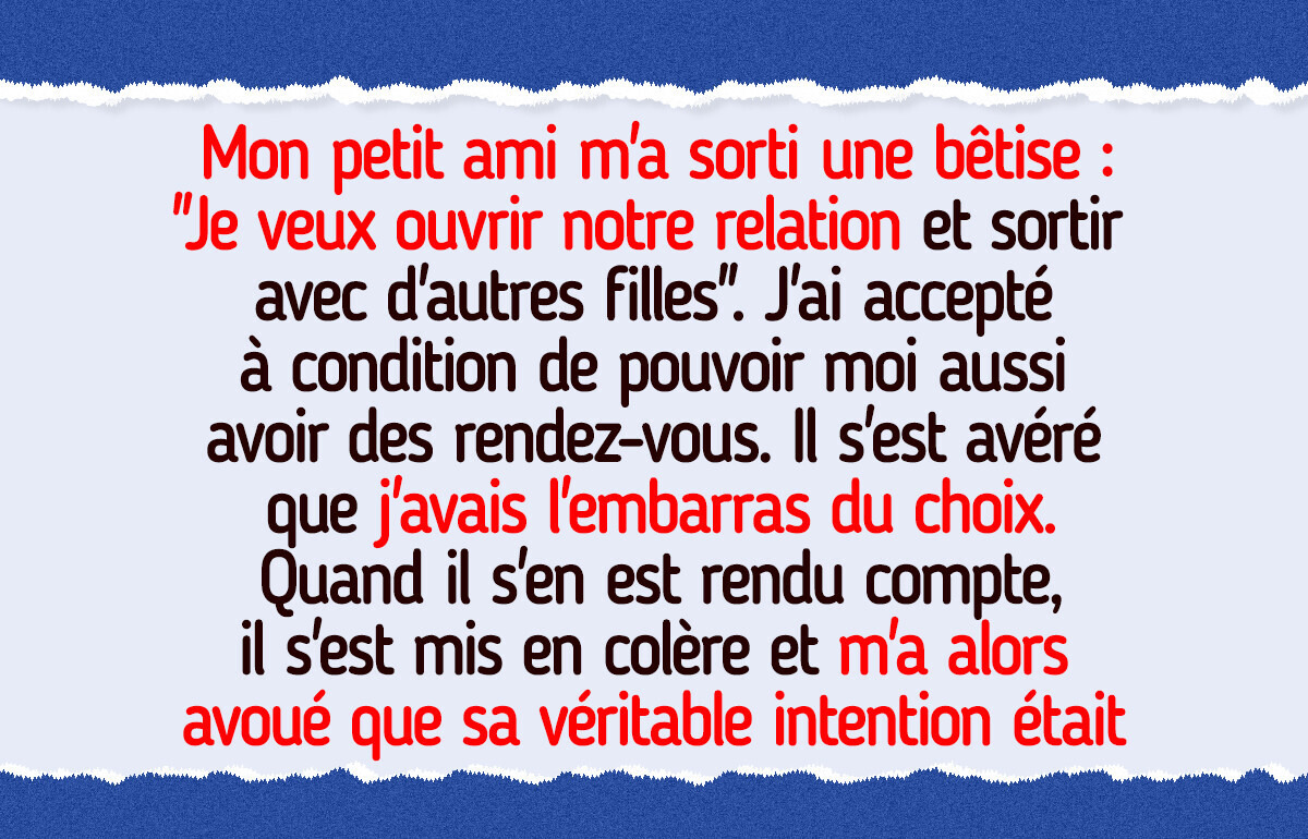 Mon copain a proposé une relation ouverte et maintenant il n’est plus du même avis Mon copain a proposé une relation ouverte et maintenant il n’est plus du même avis