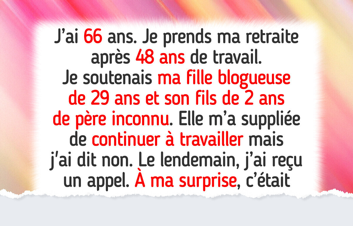 Je n’ai pas l’intention de repousser ma retraite pour aider ma fille capricieuse et son enfant Je n’ai pas l’intention de repousser ma retraite pour aider ma fille capricieuse et son enfant