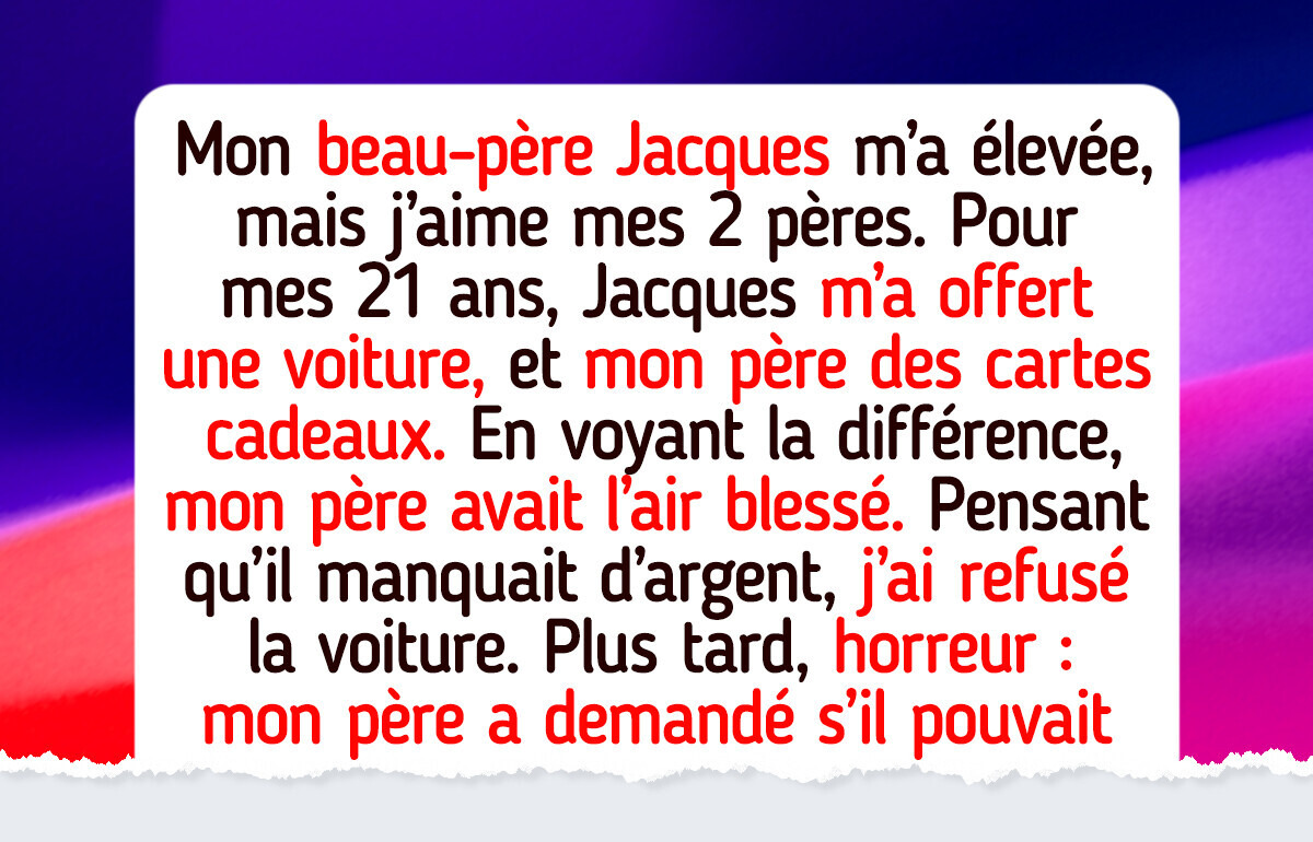 J’ai refusé le cadeau d’anniversaire de mon beau-père juste pour rendre mon vrai père heureux
