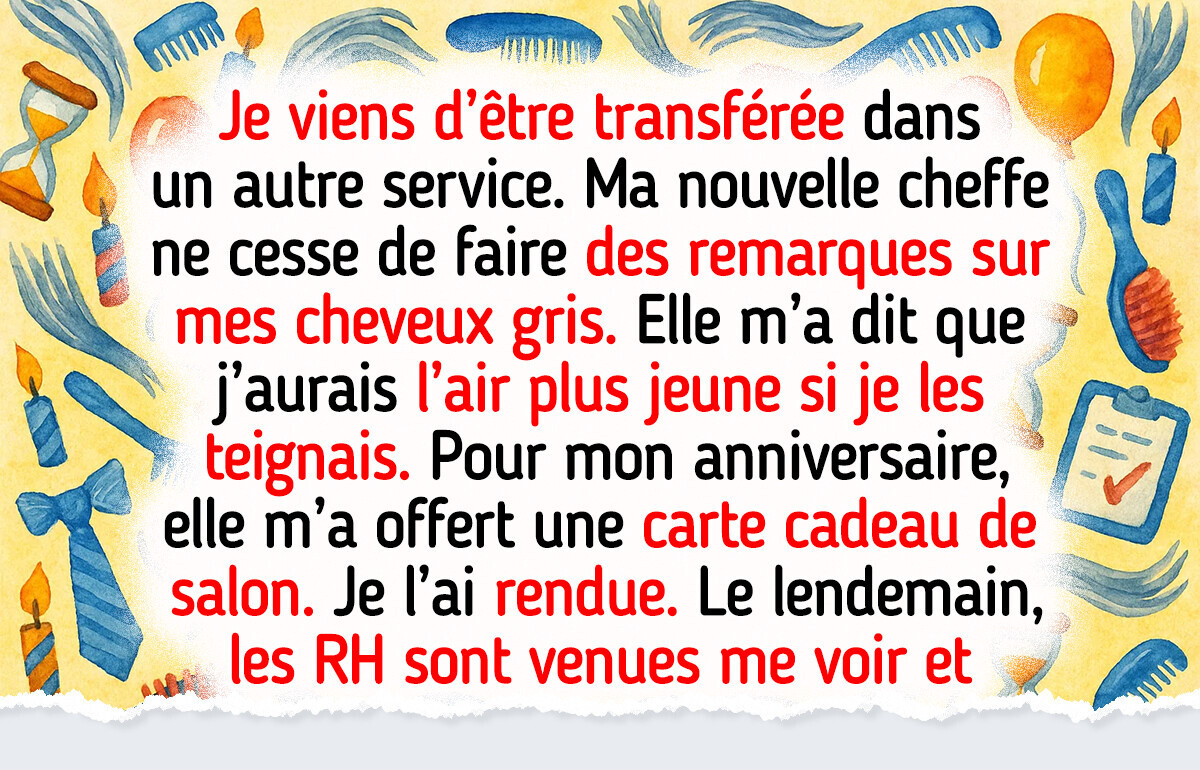 Je refuse de teindre mes cheveux gris, et voilà que les RH frappent à ma porte Je refuse de teindre mes cheveux gris, et voilà que les RH frappent à ma porte