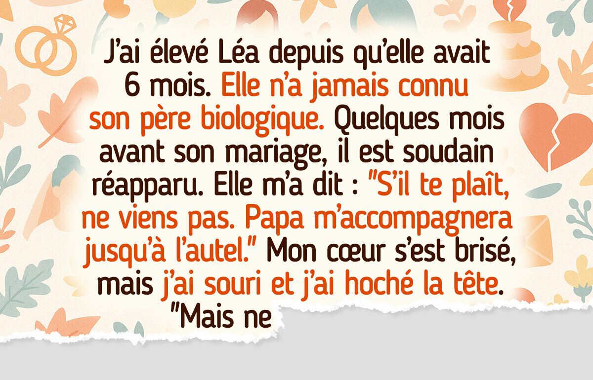 Ma belle-fille m’a exclue de son mariage pour donner la priorité à son père biologique Ma belle-fille m’a exclue de son mariage pour donner la priorité à son père biologique
