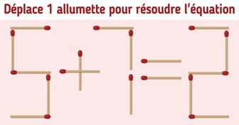 16 Casse-têtes avec des allumettes pour stimuler ton cerveau