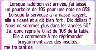 J'ai récupéré mon pourboire à cause de l'attitude désagréable de la serveuse