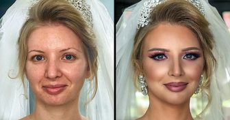 27 photos impressionnantes de mariées avant et après leur maquillage