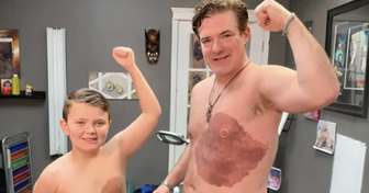 Un père a souffert durant 30 heures en se faisant tatouer pour que son fils ne complexe plus à cause de sa tache de naissance