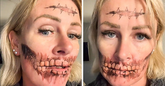 Cette femme réalise avec stupeur que son tatouage temporaire d’Halloween est impossible à retirer
