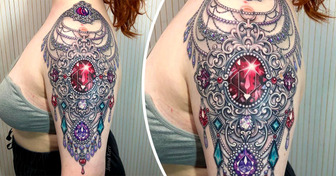 Une artiste crée des tatouages de pierres précieuses super détaillés qui semblent scintiller sur la peau
