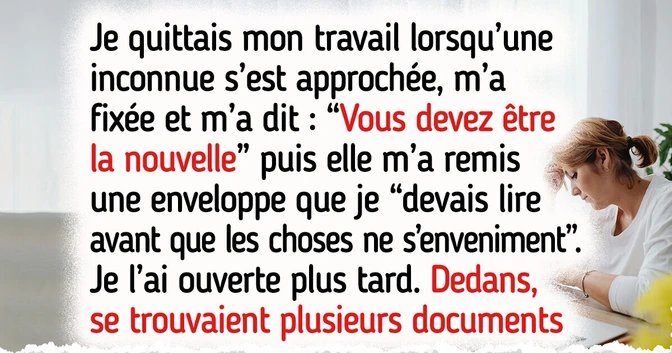 L’ex de mon mari m’a abordée avec quelque chose qu’il n’avait jamais voulu que je voie