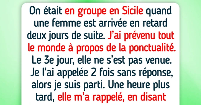 J’ai refusé de réveiller une touriste — je suis guide touristique, pas nounou