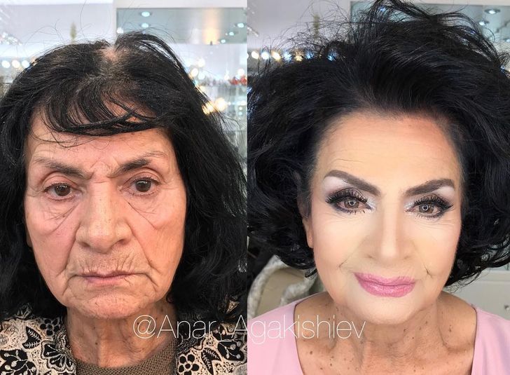 12+ Incroyables transformations grâce au maquillage qui nous font oublier  l'âge de ces femmes / Sympa